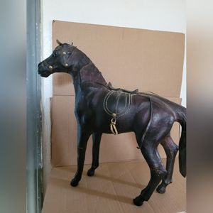 19th Century LeatherClad Model Of Horse